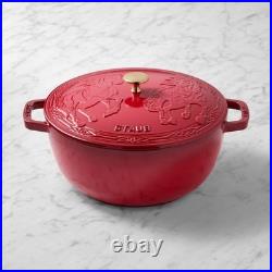 Staub Enameled Cast Iron Essential French Oven with Horse Lid 5-Qt Authentic