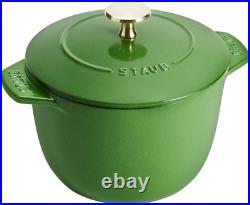 Staub Enameled Cast Iron Petite 1.5 QT French Oven, Pistachio