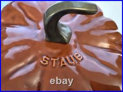 Staub Enameled Cast Iron Pumpkin Cocotte 24cm 3.5 Qt Dutch Oven Cinnamon France