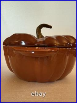 Staub Enameled Cast Iron Pumpkin Cocotte 24cm 3.5 Qt Dutch Oven Cinnamon France