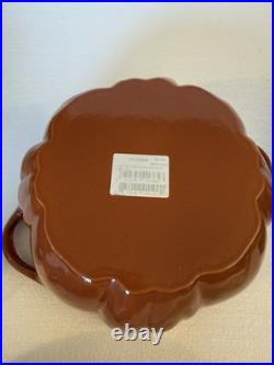 Staub Enameled Cast Iron Pumpkin Cocotte 24cm 3.5 Qt Dutch Oven Cinnamon France