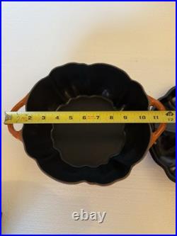 Staub Enameled Cast Iron Pumpkin Cocotte 24cm 3.5 Qt Dutch Oven Cinnamon France