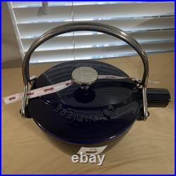 Staub La Theiere Cast Iron 1QT Tea Kettle Navy Blue (4631G)