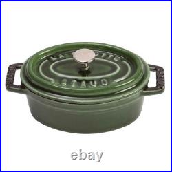 Staub Oval Casserole in Cast Iron 5,5 L, Basil Green Brand New