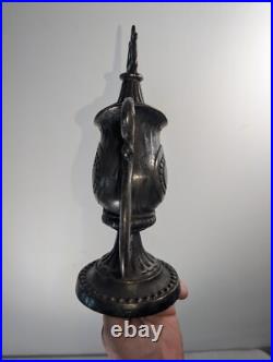 Stove Finial Glenwood 1908 Cast Iron High Heat Old Worn Silver Finish