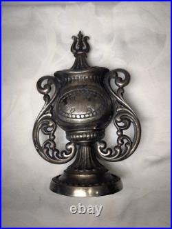 Stove Finial Glenwood 1908 Cast Iron High Heat Old Worn Silver Finish