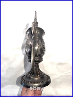 Stove Finial Glenwood 1908 Cast Iron High Heat Old Worn Silver Finish