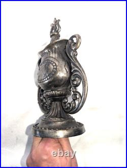 Stove Finial Glenwood 1908 Cast Iron High Heat Old Worn Silver Finish