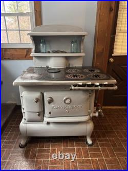 Summit Antique Cast Iron Freestanding Cooking Stove Famous Summit O White