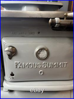Summit Antique Cast Iron Freestanding Cooking Stove Famous Summit O White