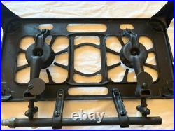 SuperB Vintage Cast Iron Portable, Gas Double Burner stove -Great Condition