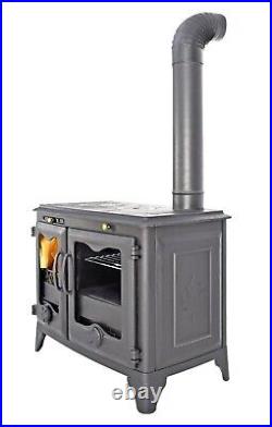 The Stamford -Lux Optimal Cast Iron Wood Stove with OVEN -Cook/Heat Option