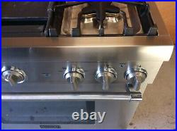 Thermador 36 Pro Harmony Range All Nat Gas With Griddle Prg364edh