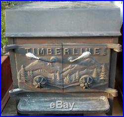 Timberline Free Standing Wood Stove, 8 Rear Vent, Good Condition