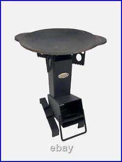 Traditional Cast Iron Uzbek Kazan Saj + Portable Collapsible Rocket Stove Traditional Cast Iron Uzbek Kazan Saj + Portable Collapsible Rocket Stove