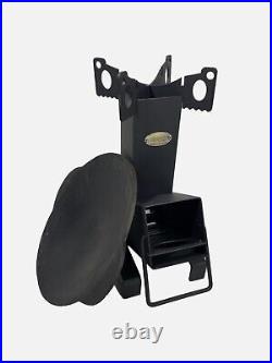 Traditional Cast Iron Uzbek Kazan Saj + Portable Collapsible Rocket Stove Traditional Cast Iron Uzbek Kazan Saj + Portable Collapsible Rocket Stove