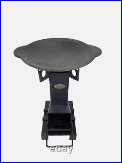 Traditional Cast Iron Uzbek Kazan Saj + Portable Collapsible Rocket Stove Traditional Cast Iron Uzbek Kazan Saj + Portable Collapsible Rocket Stove