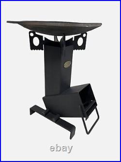 Traditional Cast Iron Uzbek Kazan Saj + Portable Collapsible Rocket Stove Traditional Cast Iron Uzbek Kazan Saj + Portable Collapsible Rocket Stove