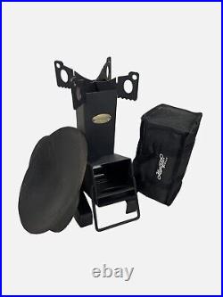Traditional Cast Iron Uzbek Kazan Saj + Portable Collapsible Rocket Stove Traditional Cast Iron Uzbek Kazan Saj + Portable Collapsible Rocket Stove