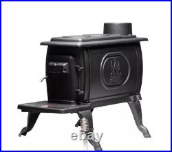 US Stove Cast Iron Wood Burning Stove 23x18.5x33 Indoor 54000 BTU 900 Sq Foot