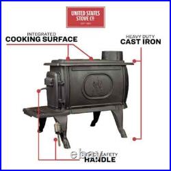 US Stove Cast Iron Wood Burning Stove Logwood 900 sq ft 2020 EPA Certified NEW US Stove Cast Iron Wood Burning Stove Logwood 900 sq ft 2020 EPA Certified NEW