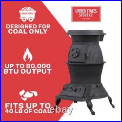 US Stove Company, Caboose Potbelly Coal Stove, Heat Output 80000 Btu/hour