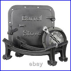 US Stove Heavy-Duty Cast Iron Barrel Camp Stove Kit