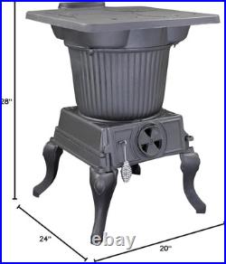 US Stove SR57E Rancher Cast Iron Wood Stove Reliable and Efficient Heat