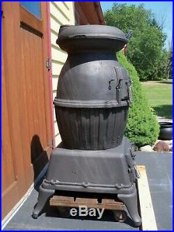 U. S. Army Cannon Heater No. 20 antique cast iron wood or coal burning stove