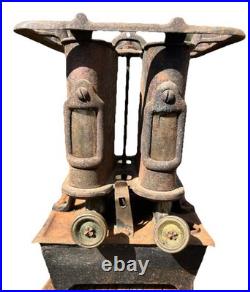 Union Kerosene Sad Iron Stove Double Burner Antique