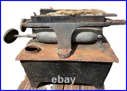 Union Kerosene Sad Iron Stove Double Burner Antique