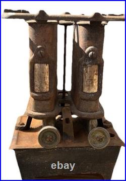 Union Kerosene Sad Iron Stove Double Burner Antique