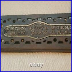 Union Stove Works Cast iron Oven Door New York NY Steampunk