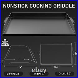 Utheer 23 x 16 Cast Iron Griddle for Gas Grill and Stove Top, Universal Fla