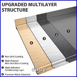 Utheer 23 x 16 Cast Iron Griddle for Gas Grill and Stove Top, Universal Fla