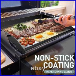 Utheer 23 x 16 Cast Iron Griddle for Gas Grill and Stove Top, Universal Fla