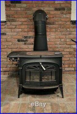 VERMONT CASTINGS Black Cast Iron Defiant ENCORE Wood Burning Stove Model 0028