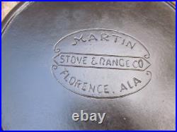 VERY RARE Martin Stove & Range #8 Cast Iron Safety Skillet Restored Seasoned