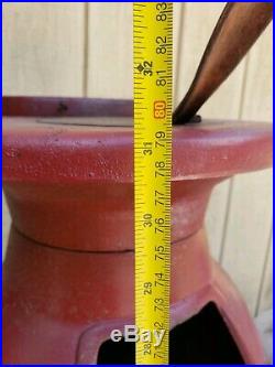 VINTAGE CAST IRON POT BELLY STOVE Sear and Roebuck Nice Shape LOCAL PICK UP ONLY