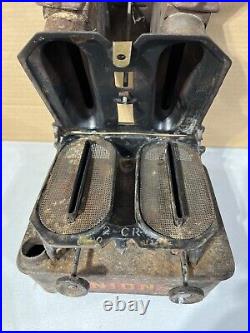 VINTAGE CAST IRON SAD IRON UNION HEATER STOVE GARDNER NOT Tested