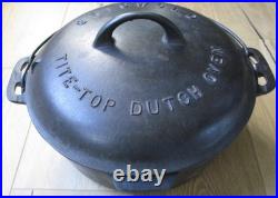 VINTAGE GRISWOLD No 8 CAST IRON TITE-TOP DUTCH OVEN #833 WITH LID