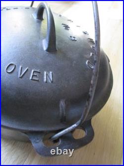 VINTAGE GRISWOLD No 8 CAST IRON TITE-TOP DUTCH OVEN #833 WITH LID