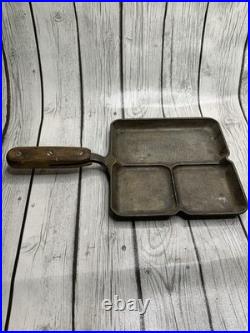 VTG Cast Iron Griswold 666 C Colonial Breakfast Skillet Griddle LBL Large Logo