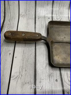 VTG Cast Iron Griswold 666 C Colonial Breakfast Skillet Griddle LBL Large Logo