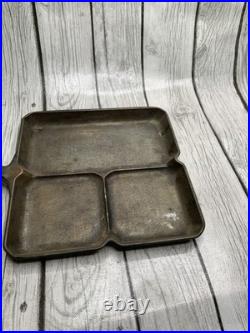 VTG Cast Iron Griswold 666 C Colonial Breakfast Skillet Griddle LBL Large Logo