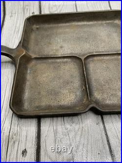 VTG Cast Iron Griswold 666 C Colonial Breakfast Skillet Griddle LBL Large Logo