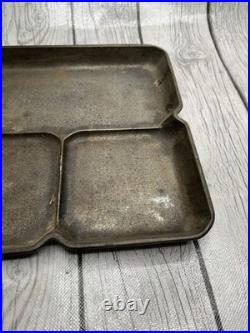 VTG Cast Iron Griswold 666 C Colonial Breakfast Skillet Griddle LBL Large Logo