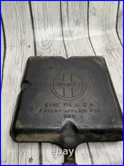 VTG Cast Iron Griswold 666 C Colonial Breakfast Skillet Griddle LBL Large Logo