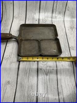 VTG Cast Iron Griswold 666 C Colonial Breakfast Skillet Griddle LBL Large Logo