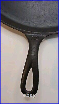 VTG GRISWOLD CAST IRON 110 SKILLET GRIDDLE NO. 203 SLANT LOGO Fully Restored